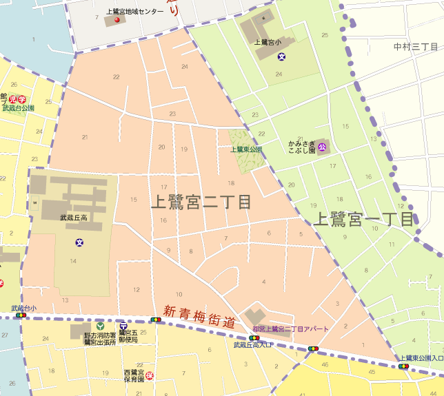 上鷺宮二丁目地図